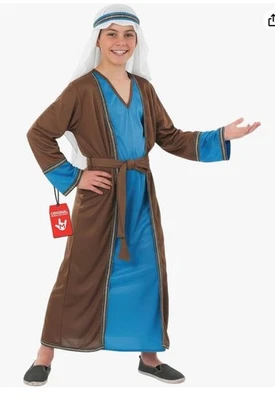 全新 男孩 豪华 Joseph Nativity 圣诞服装 - 8/10 码 — 第 1/4 张图片