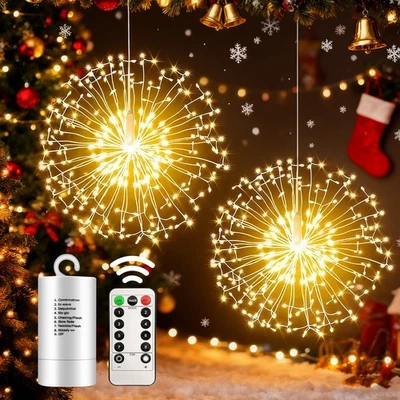 SALCAR 198/396LED Lichterkette Leuchtkugel Weihnachten Feuerwerk Beleuchtung - Bild 1 von 4