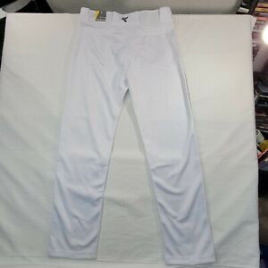 White/Green Nylon Softball Pants Size XL Russell - Used