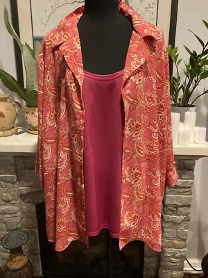 Sophisticates By Jonathan Martin Paisley Camisole Attached Women's Blouse Sz 3X - Image 1 of 4