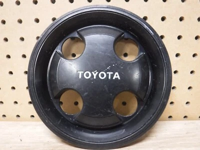 Toyota Corolla Tercel 1983-87 tapa central de rueda de 4 orejetas negra 7"" OEM 6319 Foto 1 de 4