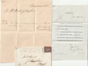 1851 =698= BLUE NUMERAL SHAFTESBURY STANLEY RUTTER TO Wm HUNT GILLINGHAM 'LEFT' - Picture 1 of 3
