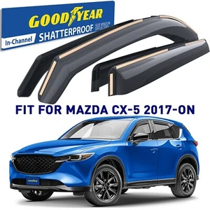 Side Window Deflectors Rain Guards for 2017-2025 Mazda CX-5 SHATTERPROOF - Picture 1 of 7