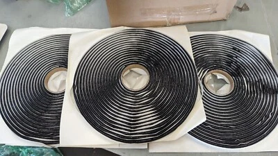 3-  38 foot rolls BCF-1 ADCOSEAL Black Butyl Coated adhesive Foam Tape .34 dia. - Image 1 of 4