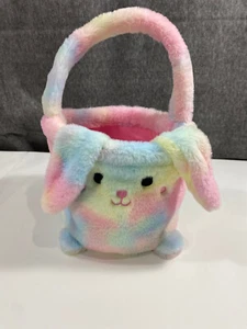 Peluche/douce lapin tie dye panier de Pâques - Photo 1/10