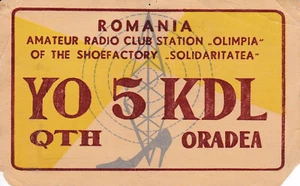 Rumänien, 1972, Vintage QSL-Karte - Amateurradio - Bild 1 von 2