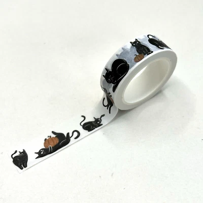 Halloween Gato Negro Calabaza Washi Tape Álbumes de Recortes Planificadores Diario Carsa Foto 1 de 2