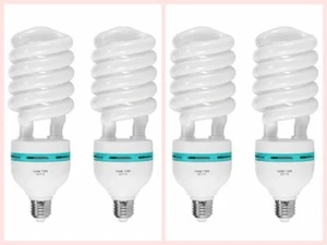 MK 4pcs 150W 5500K 110V Energy Save Photography Lighting Continuous CFL Bulb - Picture 1 of 4