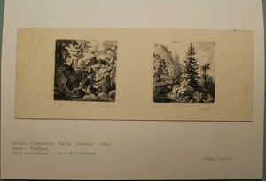 Christian Wilhelm Dietrichy Grabado Gravure XVIII Radierung Etching Engraving - Imagen 1 de 10