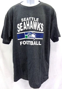 Seattle Seahawks Football Short Sleeve Shirt Dark Gray Small New - Picture 1 of 1