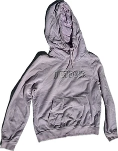 Nike Just Do It Cowl Neck Hoodie Sweatshirt For Women Size Medium Blue Label EUC - Picture 1 of 12