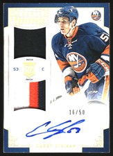 2012-13 Pan Rookie Anthology Rookie Treasures Patches #133 Casey Cizikas Auto/50