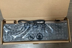 BRAND NEW HP Wired Desktop 320K USB Keyboard - Black - L96909-001 - Picture 1 of 3