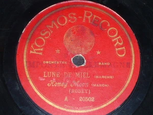 ORCHESTRA 78 rpm KOSMOS RECORD Nice label BAND March HONEY MOON / MARCHE DES... - Picture 1 of 2