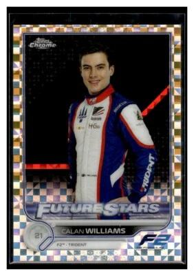 2022 Topps Chrome F1 #94 Calan Williams Gold Checker XFractor 15 /50 - Image 1 of 2