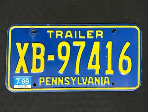 1999 Pennsylvania License Plate XB-97416 ....... TRAILER - Picture 1 of 1