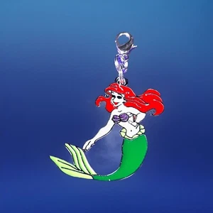 Ariel -Little Mermaid Enamel Clip-on Charm / Keychain, Zipper Add-ons (50 mm) LG - Picture 1 of 3