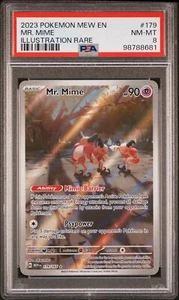Mr. Mime 2023 Pokemon Mew En-151 179/165 Illustration Rare PSA 8 - Picture 1 of 2