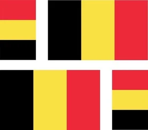 4 x belgium flag decals sticker bike car vinyl luggage helmet - Bild 1 von 1