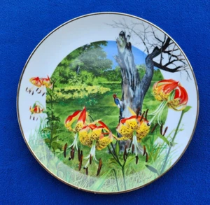 Royal Windsor Wildflowers of the South Porzellan Teller: Regal Lily #8586 Specht - Bild 1 von 2