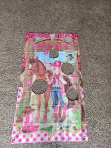 Girl's Birthday Party Western Photo Wall W 4 Face Slots 30x53" Photo Booth Back - Picture 1 of 5