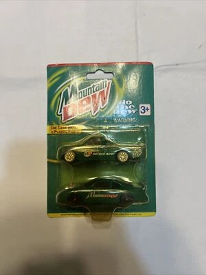 MOUNTAIN DEW PICK UP TRUCK & CAR-1990'S GOLDEN WHEEL 1:64 SCALE DIECAST VEHICLES - Image 1 of 2