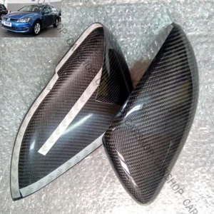 For VW Golf 6 MK6 GTI 2010-2014 Carbon Fiber Side View Mirror Cover Caps Overlay - Picture 1 of 5