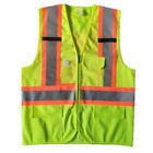 GFOP-05 Safety Jackets  160-180 GSM Green Mesh High Visibility Reflective Tape