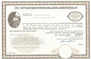 SWISS - The IOS Investment Program - ZERTIFIKAT (Bahamas), 1967 (4,000 DM) !!! - Picture 1 of 1