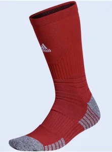 ADIDAS 5 Star Max Cushioned Power Red Team Crew Sport Socks Mens L Fits 9.5-12 - Picture 1 of 6