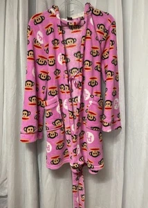 Paul Frank Robe Girls Medium Pink Julius Monkey Graphic Print 100% Cotton Y2K - Picture 1 of 9