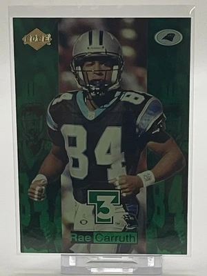 1998 Collector’s Edge Triple Threat Card #1 Rae Carruth  Carolina Panthers WR - Image 1 of 2