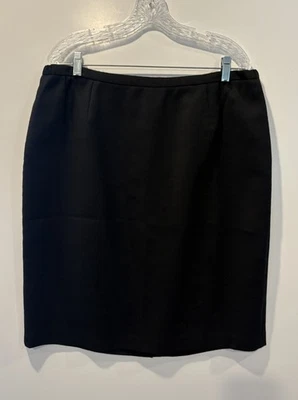 Falda lápiz recta de lana negra Bloomingdale’s para mujer talla 14W (1866) Foto 1 de 4