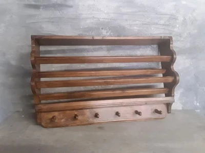 Vecchia Piattaia Tirolese In Legno Di Cirmolo - Immagine 1 di 4