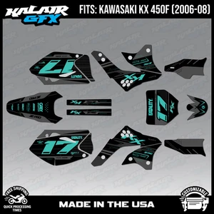 Graphics Kit for Kawasaki KX450F (2006-2008) Axis-Teal - Bild 1 von 4