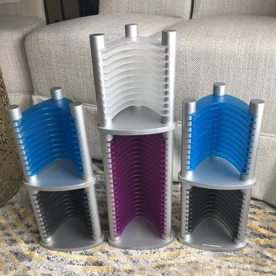 VTG Atlantic 70 CD Tower Rack Storage Holder Organizer Lot Postmodern 1990s Y2K - Image 1 of 4