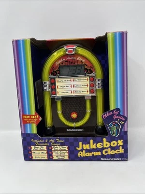 SoundDesign Lighted Jukebox 3160J Alarm Clock Brand New In Package NIP NIB RARE - Image 1 of 4