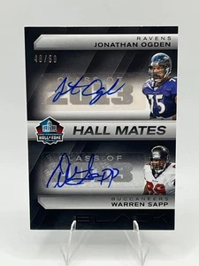 Jonathan Ogden/Warren Sapp 2025 Panini Black Hall Mates doble automático #HMD-JOWS/50 - Imagen 1 de 2