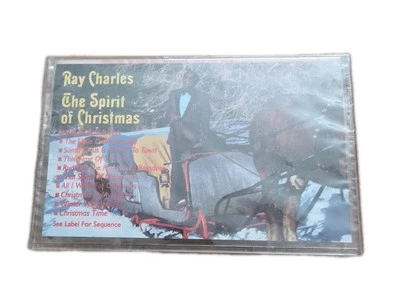 Ray Charles The Spirit Of Christmas Cassette Tape Soul New Factory Sealed 1985 - Image 1 of 2