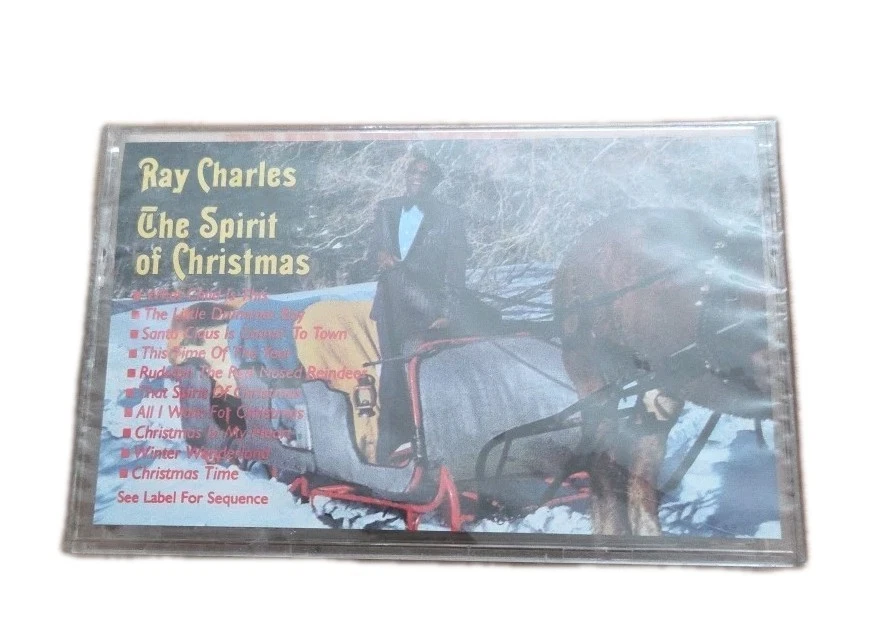 Ray Charles The Spirit Of Christmas Cassette Tape Soul New Factory Sealed 1985 - Image 1 of 2