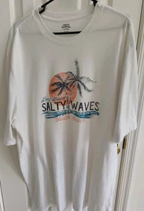 Camiseta Izod Agua Salada Para Hombre Talla 2XLT Blanca Relajada Clásica South Beach Usada - Imagen 1 de 5