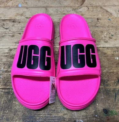 Ugg Men's Wilcox Logo Slides - SN 1108042 PINK size 13 - Image 1 of 4