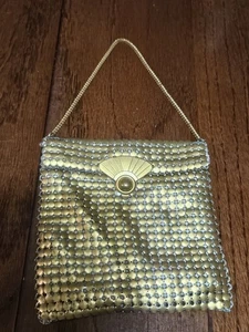 Vintage Art Deco ** Brass Mesh Purse/ Handbag ** 1920s 1930s Flapper Era - Picture 1 of 5