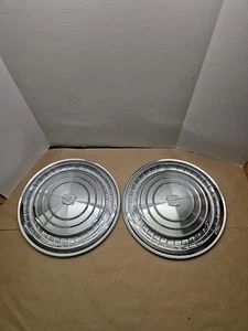 1960 Cadillac DeVille Fleetwood 15" Hubcaps  Set Of (2) Wheel Covers OEM Antique - Picture 1 of 22