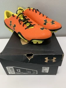 Under Armour Shoes Blur Flash 3 Soccer Cleats Sneakers Orange Yellow Men’s 12 - Picture 1 of 6