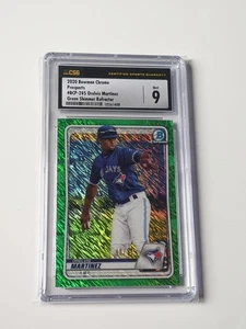 Bowman Chrome 2020 Orelvis Martinez Blue Jays Green Shimmer MLB /99 CSG 9 - Picture 1 of 2