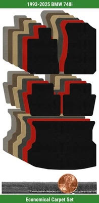 Juego de alfombrillas Lloyd Custom Velourtex para BMW 740i 1993-2025 (5 piezas) #13F Foto 1 de 4