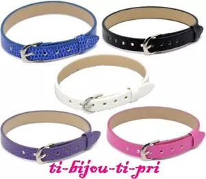 LOT de 2 BRACELETS simili cuir AU CHOIX 22cm plusieurs coloris perles bijoux - Imagen 1 de 1