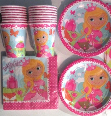 WOODLAND PRINCESS Birthday Party Supply Kit Decoration w/Plates,Napkins & Cups - Image 1 of 4