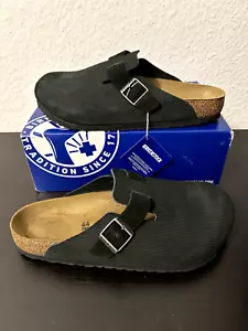 BIRKENSTOCK BOSTON BS CORD - 1026172 - SCHWARZES WILDLEDER- EU44 & 41 - US11 & 8 - Bild 1 von 5